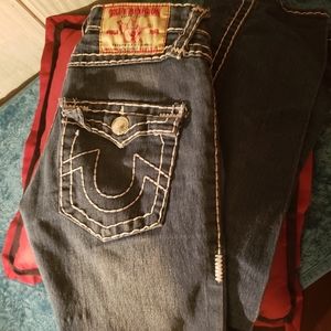 True Religion Size29 Jean Material White Embroider